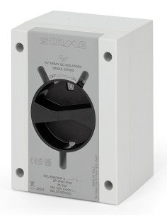 Scame Пакетен прекъсвач D2 12A 2P I-0 в кутия 110x150x87mm IP66 Isolators PV1 1000V - 590.DCGE11012 - Цена | LEDs4economy