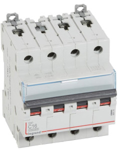 Legrand Автоматичен прекъсвач DX3 4P 16A крива С 10kA 4 мод. IT - 409336 - Цена | LEDs4economy