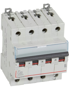 Legrand Автоматичен прекъсвач DX3 4P 20A крива С 10kA 4 мод. IT - 409337 - Цена | LEDs4economy
