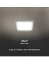V-TAC 18W LED SAMSUNG Чип Backlit Мини Панел Външен монтаж Квадрат 3000K - 104981 - 5
