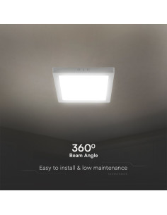 V-TAC 6W LED Мини Панел SAMSUNG Чип Backlit Външен монтаж Квадрат 6500K - 104941 - Цена | LEDs4economy 2