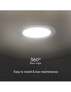V-TAC 24W LED SAMSUNG Чип Backlit Мини Панел Вграждане Кръг 6500K - 78691 - Цена | LEDs4economy 2