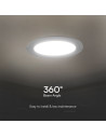 V-TAC 18W LED Мини Панел SAMSUNG Чип Backlit Вграждане Кръг 6500K - 78661 - 3