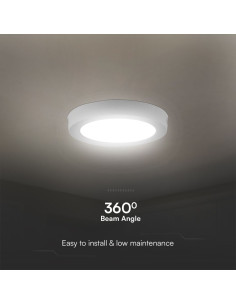 V-TAC 6W LED Мини Панел SAMSUNG Чип Backlit Външен Монтаж Кръг 6500K - 78721 - Цена | LEDs4economy 2
