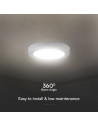 V-TAC 24W LED SAMSUNG Чип Backlit Мини Панел Външен монтаж Кръг 3000K - 78791 - 5