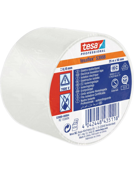 Tesa Professional Изолационна лента цвят БЯЛ tesaflex 53988 0.