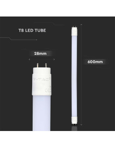 V-TAC LED Пура T8 10W 60 см Nano Пластик 3000K Без Ротационна - 216392 - Цена | LEDs4economy 2