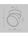 MAYTONI Плафон Онда - C024CL-L18B - 9