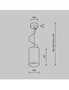 MAYTONI Пендел Efir - P089PL-25W3K-B - 9