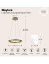 MAYTONI Пендел Rim - MOD058PL-L22BS3K - 3