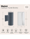 MAYTONI Стенна лампа Bowery - O574WL-02GR - 12