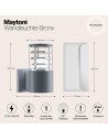 MAYTONI Стенна лампа Bronx - O576WL-01GR - 6