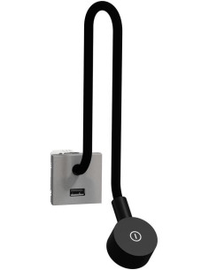 SE LED лампа 100lm с димер и USB тип A 2.1A 10.5W 2 мод. цвят Алуминий Unica - NU360330 - Цена | LEDs4economy