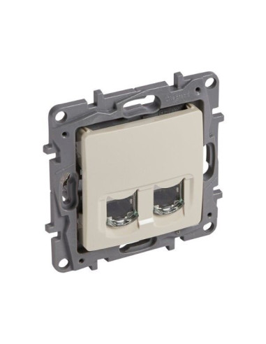 Legrand 664876  Розетка 2x RJ45 STP cat.6 Niloe Крем - 664876