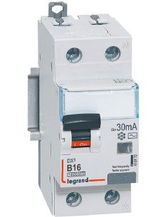 Legrand ДТЗ комбинирана DX3 1P+N 16A крива B 30mA тип AC 10kA 2 мод. - 410972 - Цена | LEDs4economy