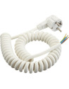 BACHMANN Кабел тип спирала с щепсел 0,5м/2м бял 3x1.5мм2 - BM0010715 - Цена | LEDs4economy