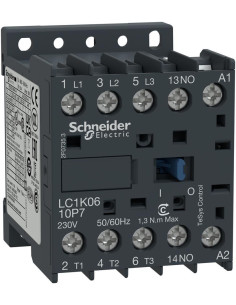 SE Контактор TeSys K 3P 2.2kW (6A AC-3) 1NO 380V 50/60Hz - LC1K0610Q7 - Цена | LEDs4economy