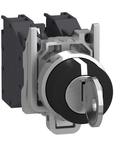 SE Превключвател черен 1-0-2 2NO с ключ Ø22mm XB4  - XB4BG33 | 