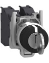 SE Превключвател черен 1-0-2 2NO с ключ Ø22mm XB4 - XB4BG33 - Цена | LEDs4economy