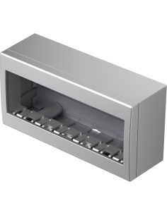 TEM Конзола за открит монтаж IP40 6 мод. цвят Сребро мат, Modul - AC61ES - Цена | LEDs4economy