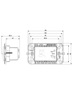 VIMAR 09290.CM Контакт за електрическа самобръсначка 230V 3M Карбон мат NEVE UP - Цена | LEDs4economy 2