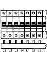 ABB Захранващ гребен PSH4 3P+N 10мм2 63A 4 прекъсвача NL1L2L3  - 2CDL140001R1012 - 2
