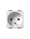 VIMAR 09212 Контакт Neve Up SICURY фр. стандарт, 2P+E 16 A 250V~ 2M, бял,  - 2