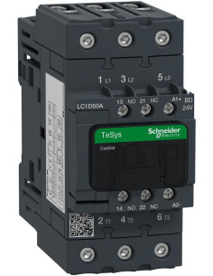 SE Контактор TeSys D 3P 22kW (50A AC-3) 1NO-1NC 24V DC EverLink - LC1D50ABD - Цена | LEDs4economy