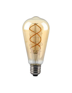 V-tac LED Крушка - 5W Filament E27 ST64 Амбър Димираща 2200K 217416 - Цена | LEDs4economy