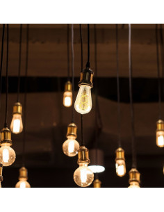V-tac LED Крушка - 5W Filament E27 ST64 Амбър Димираща 2200K 217416 - Цена | LEDs4economy 2