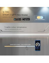 V-TAC 8W LED Магнитно Релсово SMART Тяло Черно 3 в 1 - 6888 - 8
