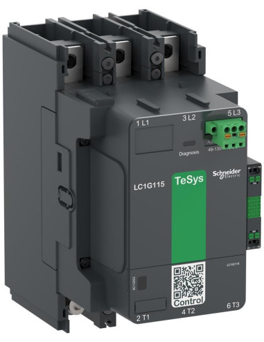 SE Контактор TeSys G 3P 90kW (185A AC-3) 1NO-1NC 100...250V 