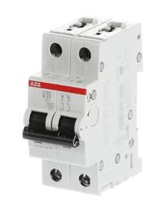 ABB Автоматичен прекъсвач S202 2P 20A крива B 6kA - 2CDS252001R0205 - Цена | LEDs4economy