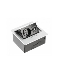 GTV AE-PB1SAVA-53 AVARO Pop-up контакт за вгражд., 1x Schuko, 2x USB A, кабел 1,5 м, сребрист - Цена | LEDs4economy
