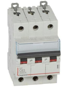 Legrand Автоматичен прекъсвач DX3 3P 63A крива С 6kA - 407865 - Цена | LEDs4economy
