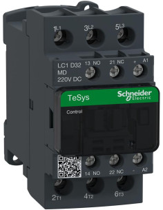 SE Контактор TeSys D 3P 15kW (32A AC-3) 1NO-1NC 220V DC - LC1D32MD - Цена | LEDs4economy