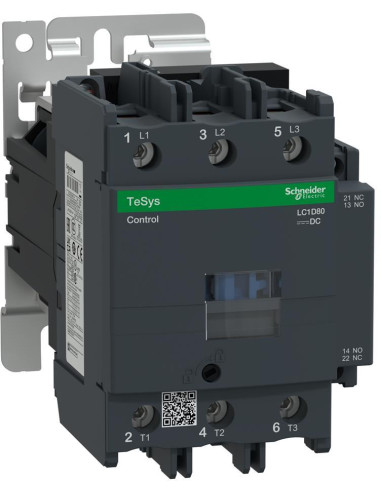 SE Контактор TeSys D 3P 37kW (80A AC-3) 1NO-1NC 220V DC  - 