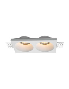 V-TAC 2xGU10 Гипсова Отливка Кръг Бяла - 6762 - Цена | LEDs4economy