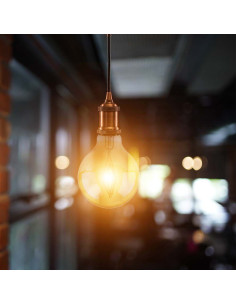 V-tac LED Крушка - 4W Filament E27 G80 Амбър 2200K 217148 - Цена | LEDs4economy 2