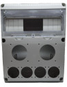 Scame Табло за индустриални контакти и DIN модули IP55, UV, серия Enerbox /11 DIN, 2х16-32A и 8хшуко/  - 633.2046