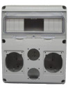 Scame Табло за индустриални контакти и DIN модули IP55, UV, серия Enerbox /11 DIN, 2х16-32A и 6хшуко/  - 633.2044