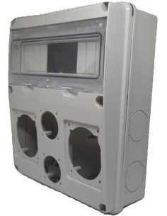 Scame Табло за индустриални контакти и DIN модули IP55, UV, серия Enerbox /11 DIN, 2х16-32A и 6хшуко/ - 633.2044 - Цена | LEDs4e 2