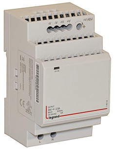 Legrand Захранващ блок 1P In:100...240Vac Out:24Vdc 2.2A, 3DIN, - 146723 - Цена | LEDs4economy