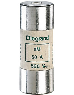 Legrand Стопяем цилиндричен предпазител тип aM 50A 22x58мм с индикатор - 015150 - Цена | LEDs4economy