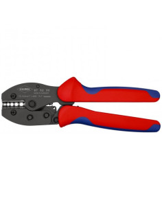 Knipex Клещи за кримпване на кабелни накрайници 1.5-10мм2 DIN неизолирани, закалени, синьо-червена ръкохватка 220мм, с пружина,  2