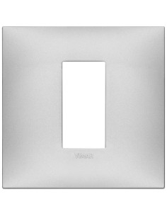 VIMAR 09661.21 Декоративна рамка 1M центр. за 2M конзола, технополимер, Сребърен мат , NEVE UP - Цена | LEDs4economy