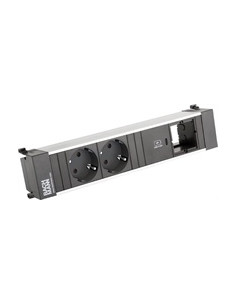 BACHMANN Модул за POWER FRAME 4M с 2х Шуко, USB тип C Power Delivery 30W и 1х празен модул, цвят Черен, - B916.507 - Цена | LEDs
