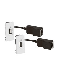 Legrand Комплект USB разширител (30м) 1 мод. цвят Бял Mosaic - 078748 - Цена | LEDs4economy 2