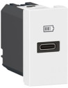 Legrand Розетка USB за зареждане тип C Power Delivery 20W 1 мод. цвят Бял Mosaic  - 077690L