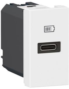 Legrand Розетка USB за зареждане тип C Power Delivery 20W 1 мод. цвят Бял Mosaic - 077690L - Цена | LEDs4economy 2